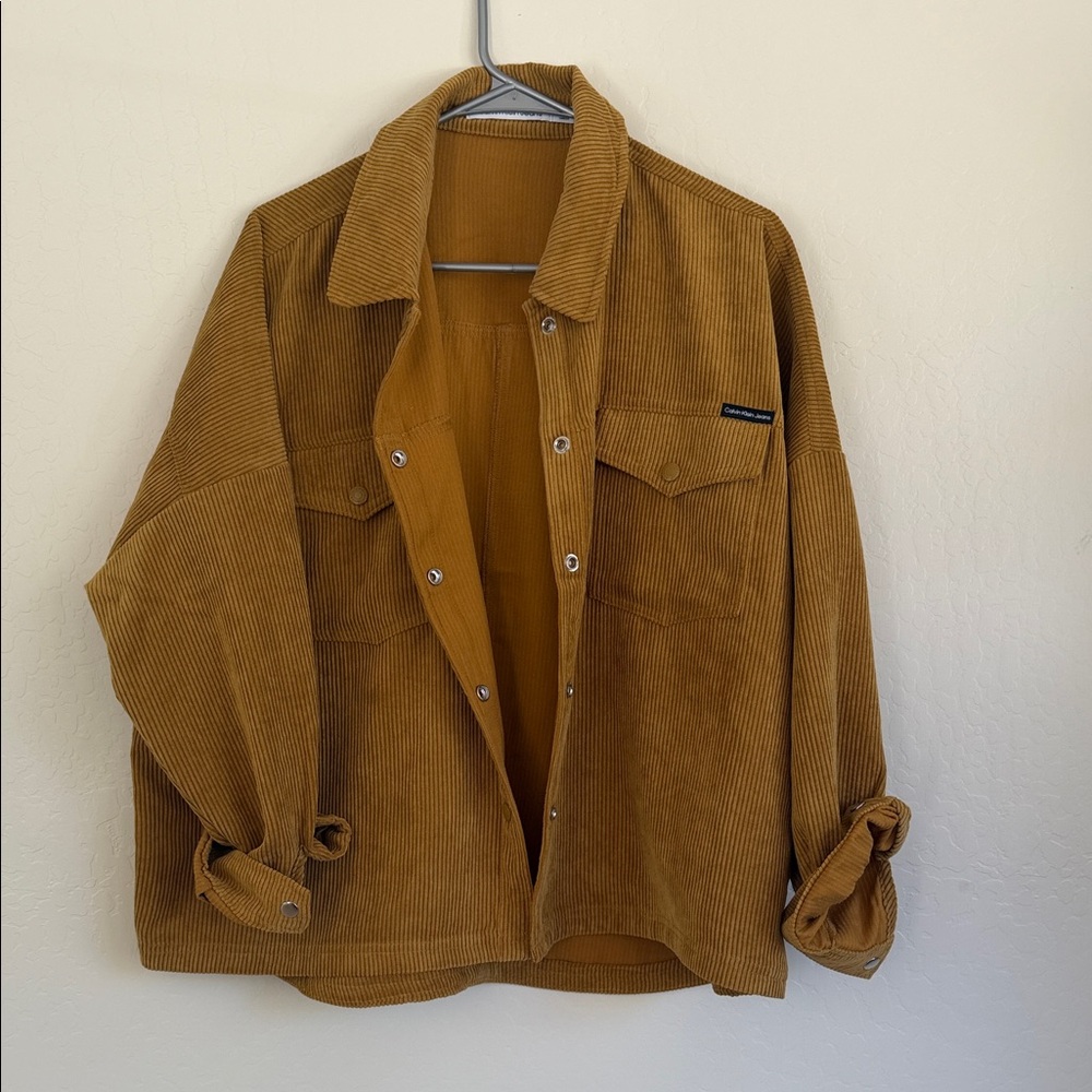 Calvin Klein Jeans Women's Mustard Color Corduroy Jacket